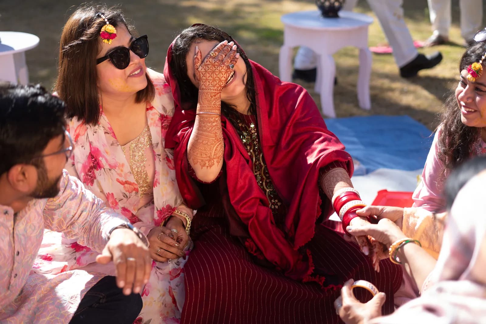 Candid family moment during the ceremony
